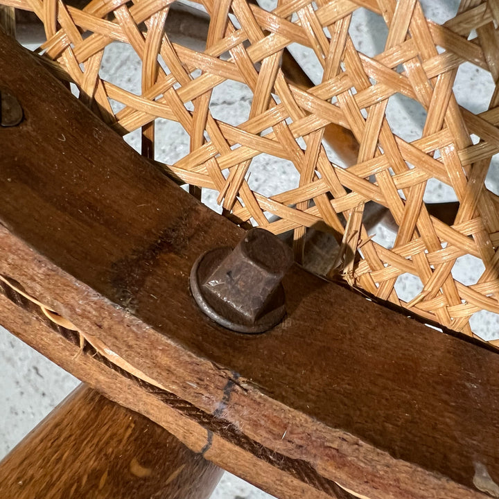 1930s-era Romanian Thonet Bentwood Armchair w/Caned Seat