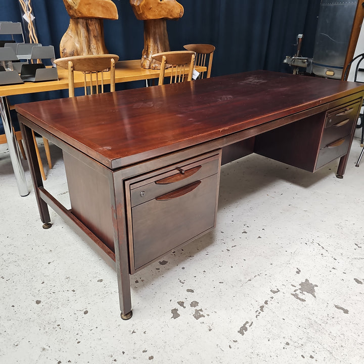 Jens Risom Double Pedestal Executive Desk