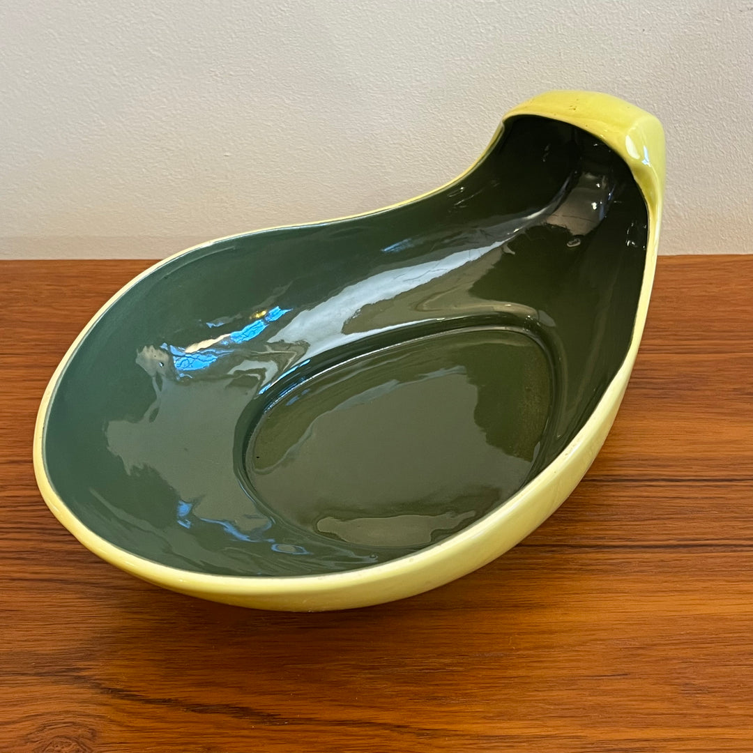 Red Wing Yellow/Green Ceramic Dish (B2013)