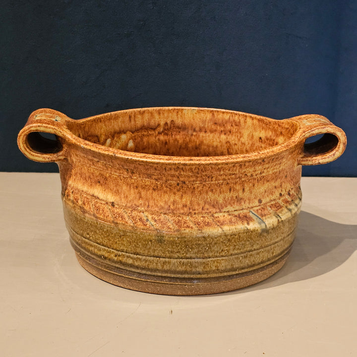 Signed Studio Pottery Bowl w/ Handles
