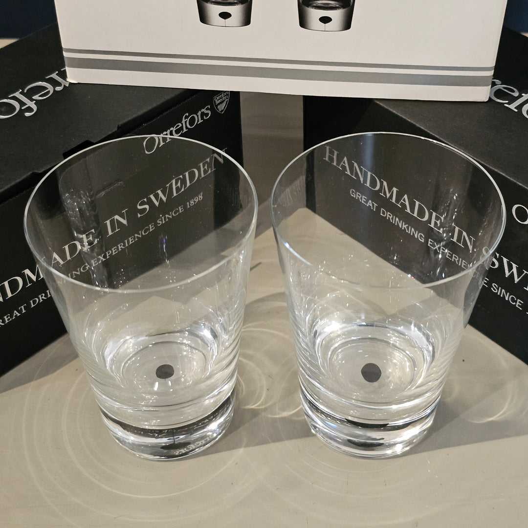 Pair of Orrefors 'Metropol' Crystal Tumblers