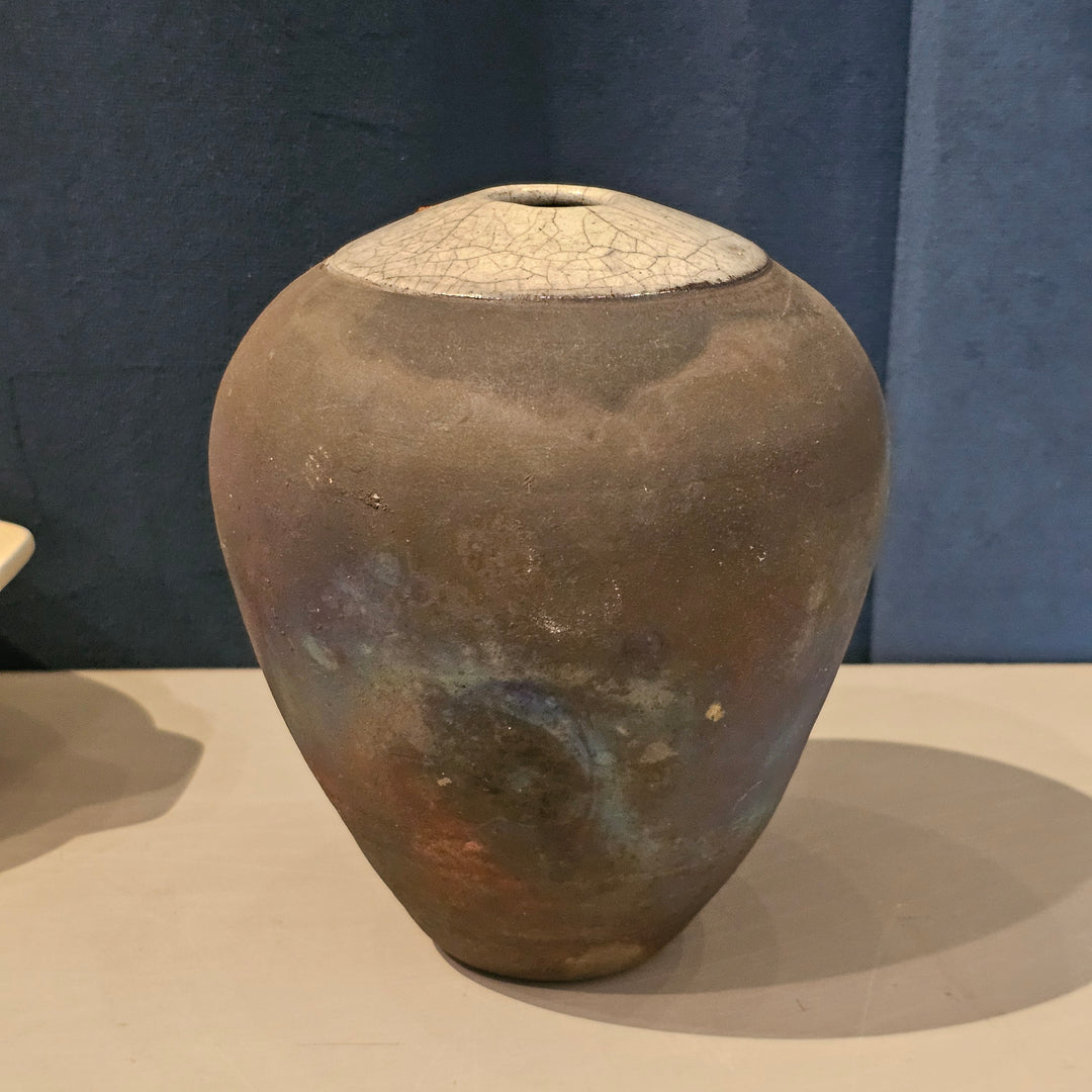 Raku Pottery Vase Artist - Sweeney
