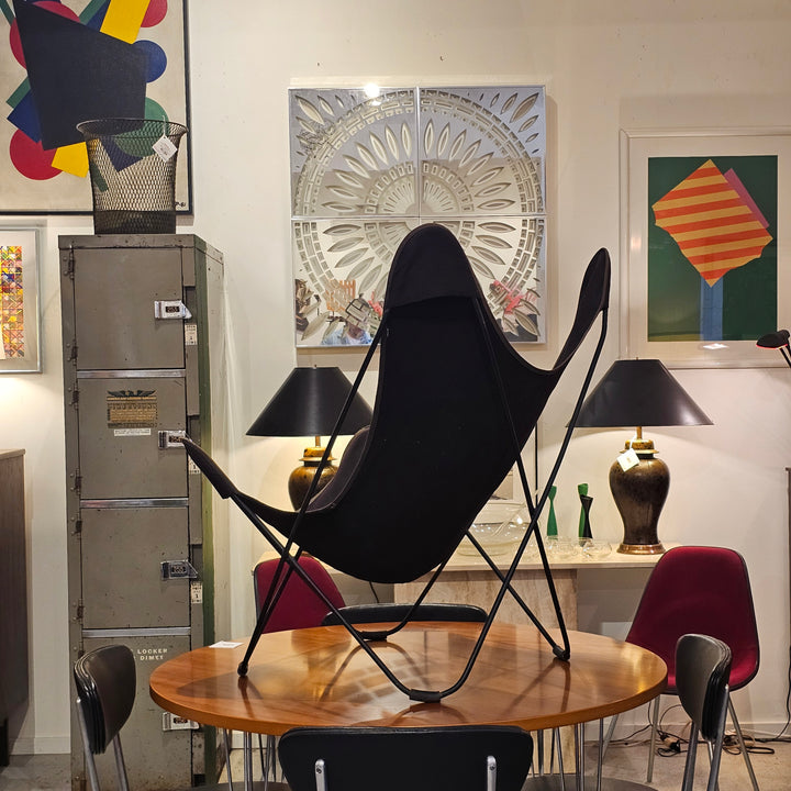 Vintage Iron & Canvas Butterfly Chair