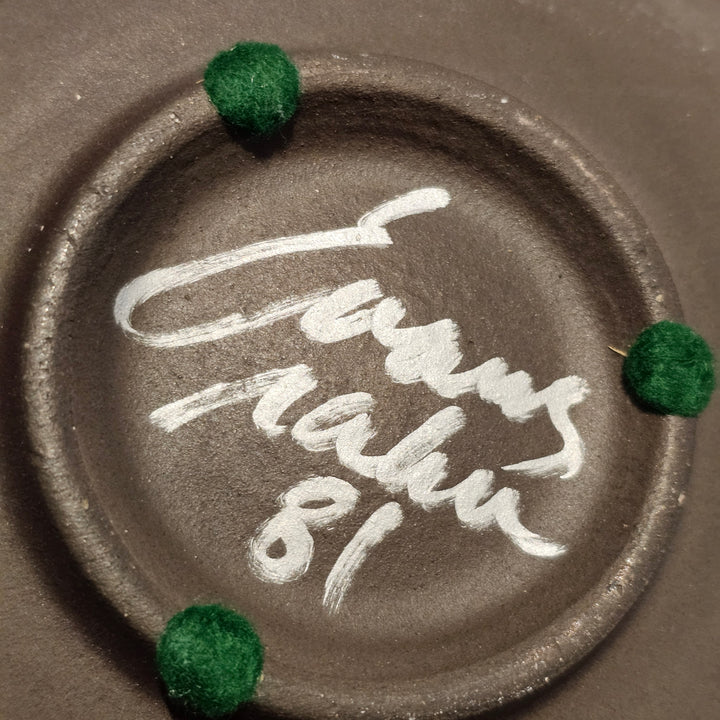 Signed Tony Evans Raku Decorative 8" Plate