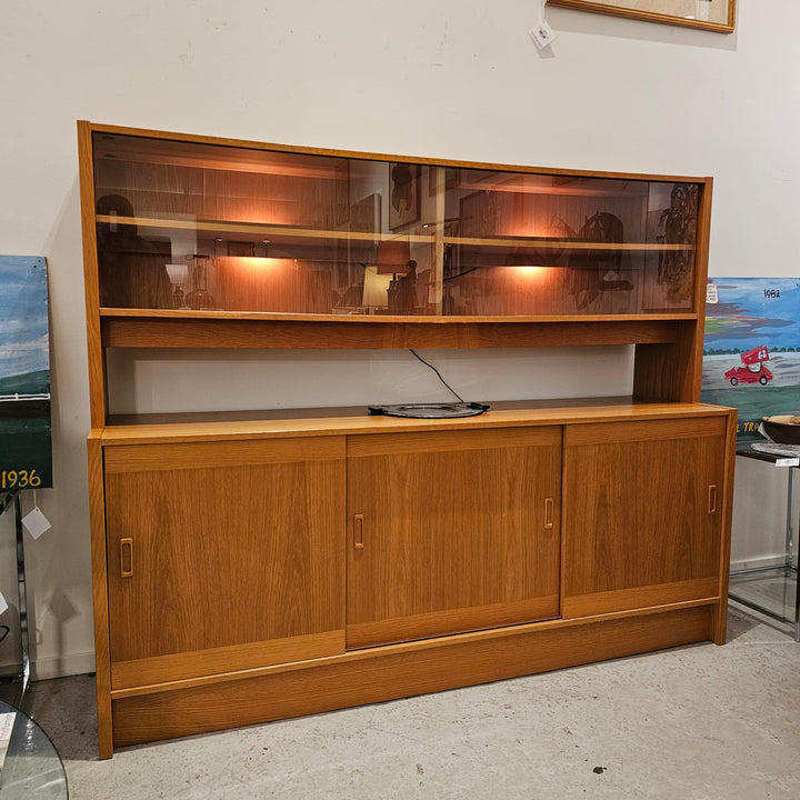 Danish Clausen & Søn Teak Lighted Hutch