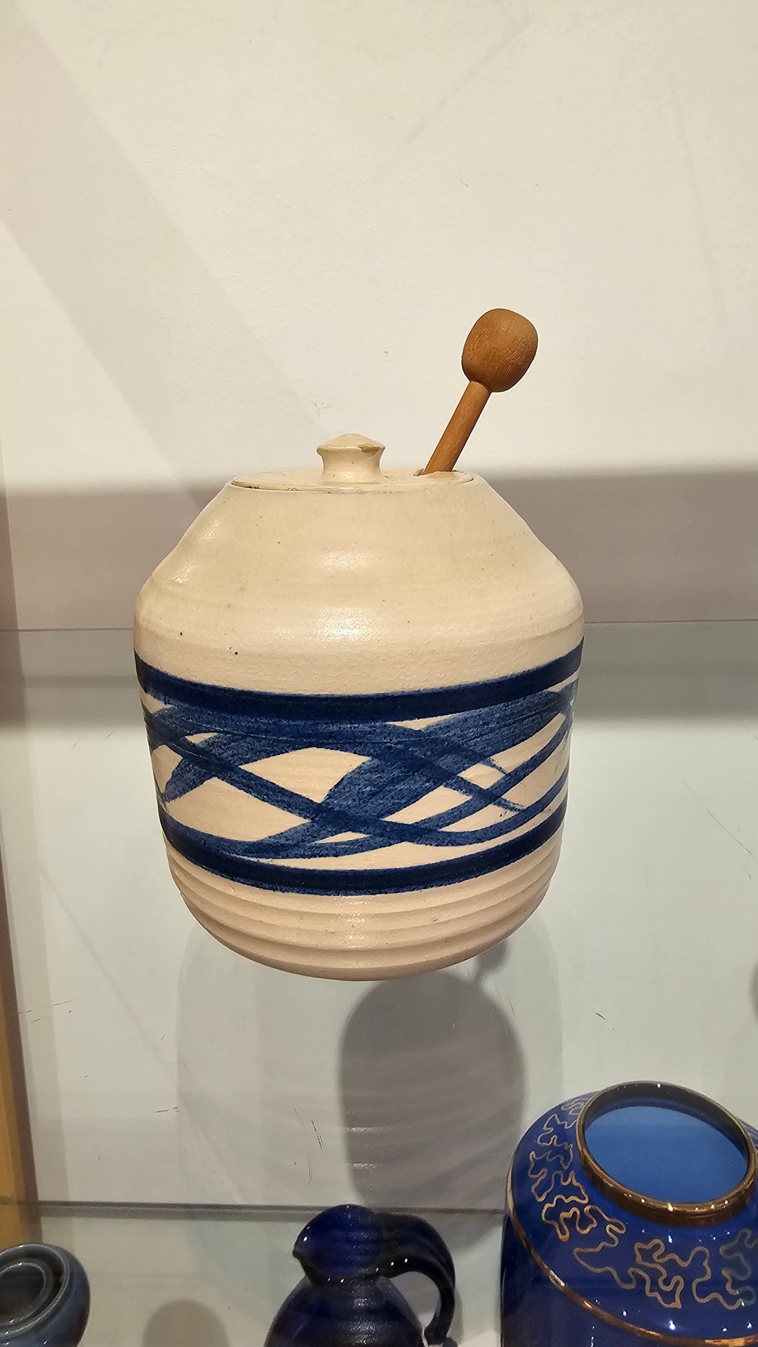 Studio Pottery Honey Pot