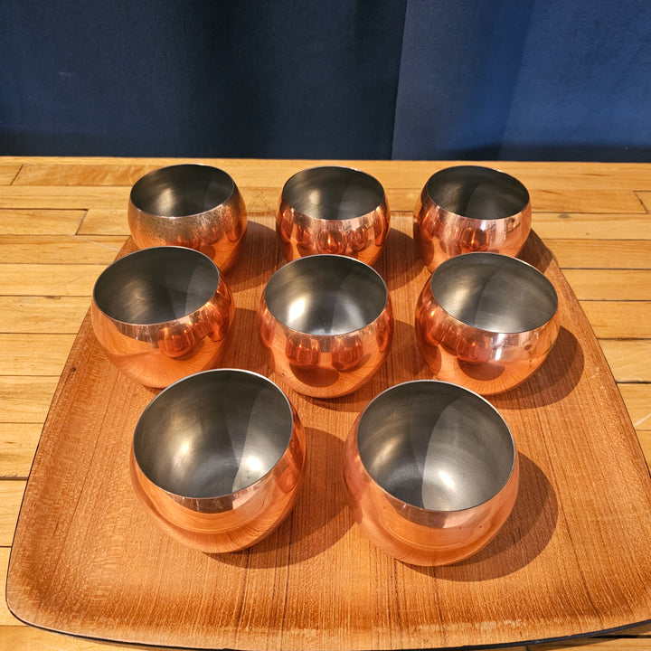 (8) Copper Roly Poly Tumblers