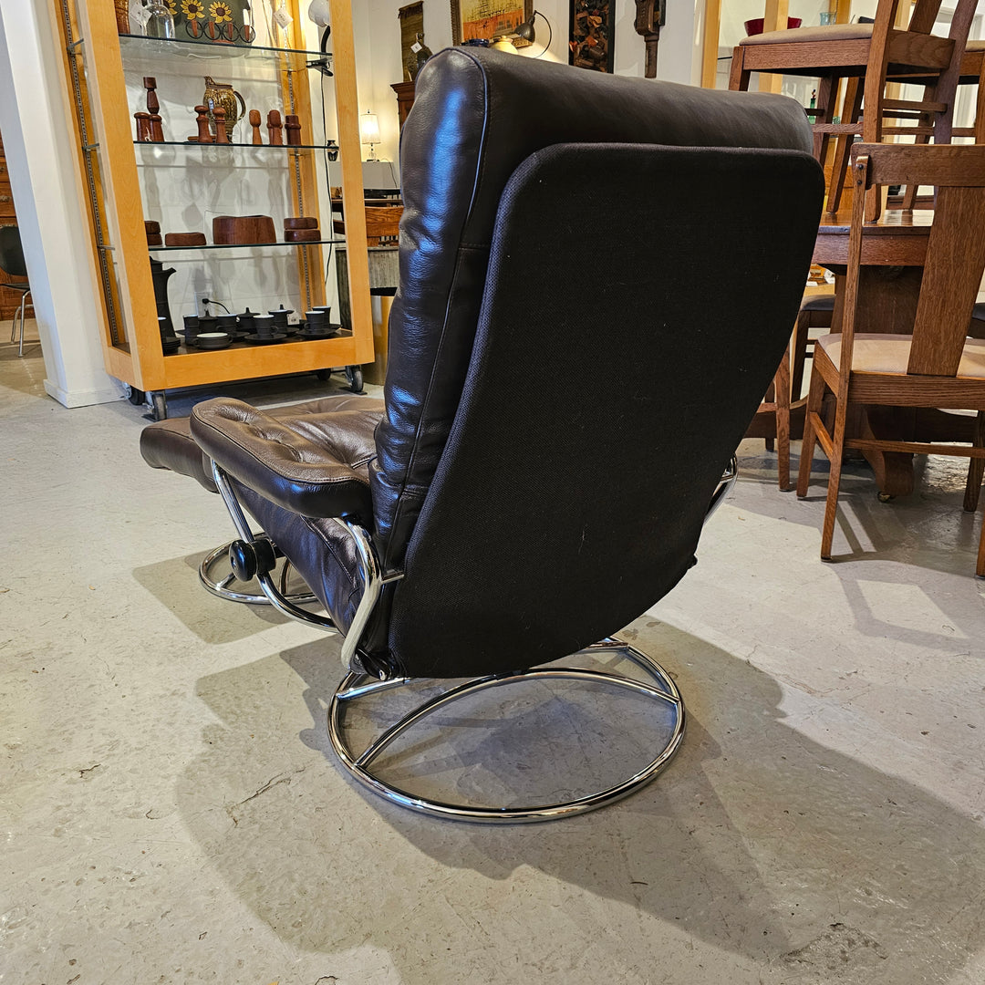 1970's Ekorness Stressless Lounger & Ottoman