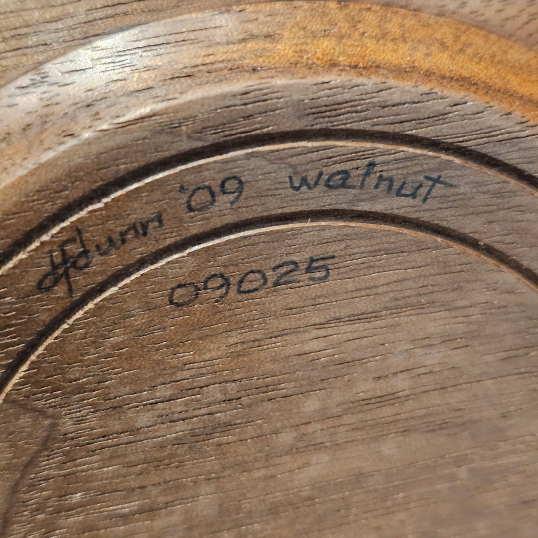 Signed Shallow Walnut Bowl