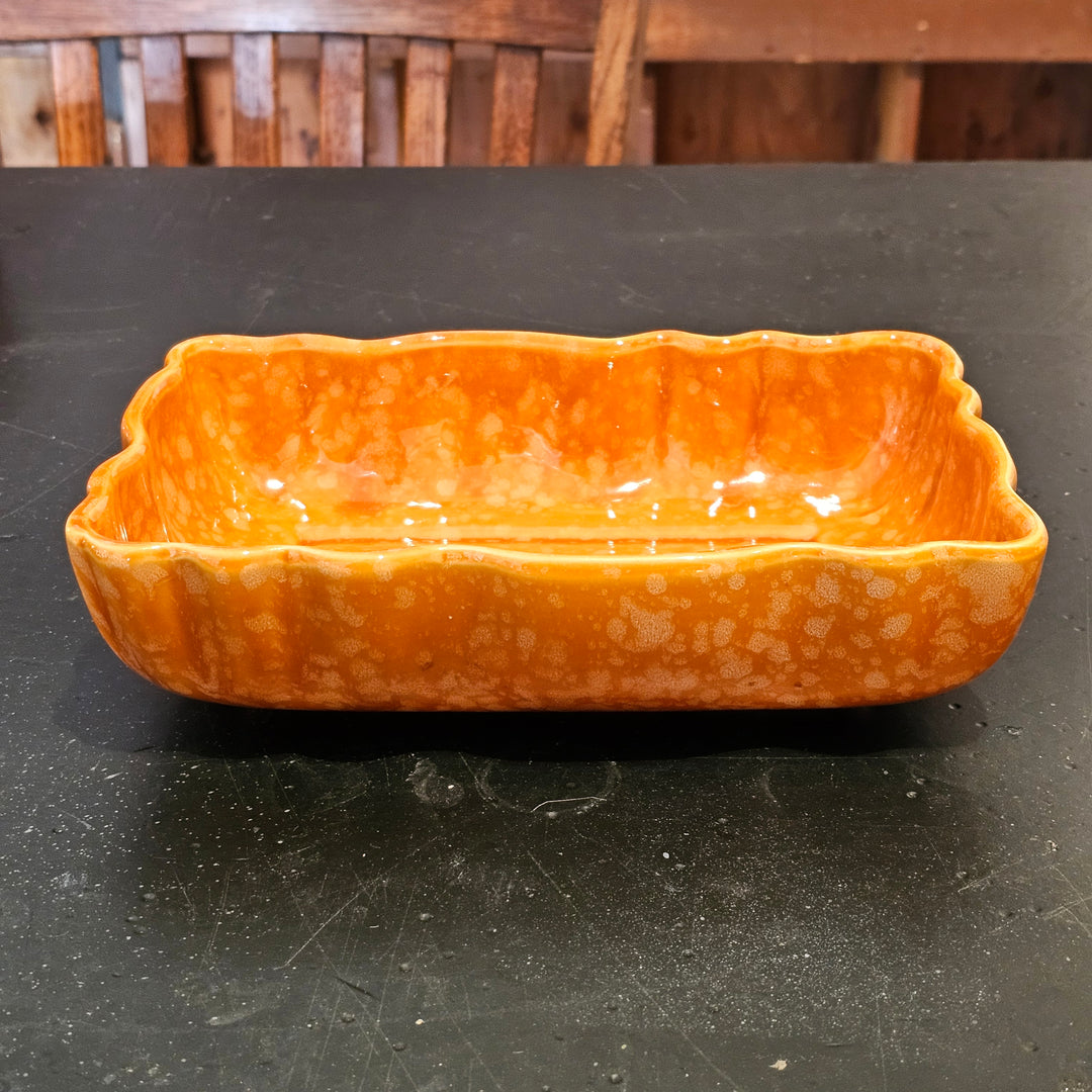 Imperial Pottery F37 Orange Glaze Planter