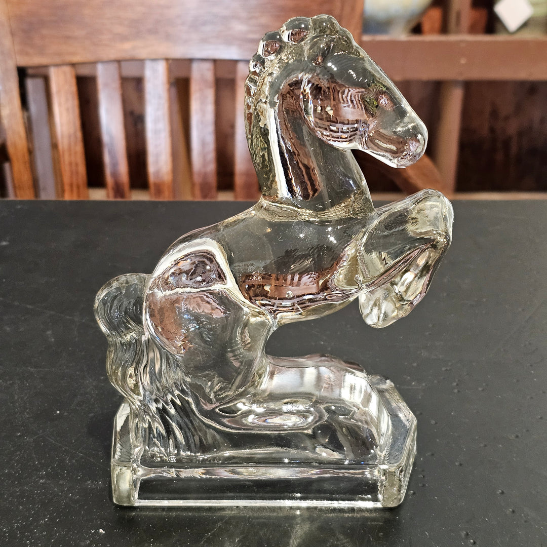 L.E. Smith Bucking Bronco Glass Figurine