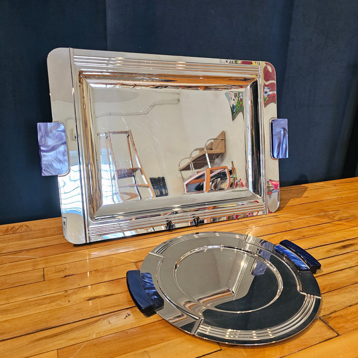 Jean Couzon Acier Inox Serving Tray