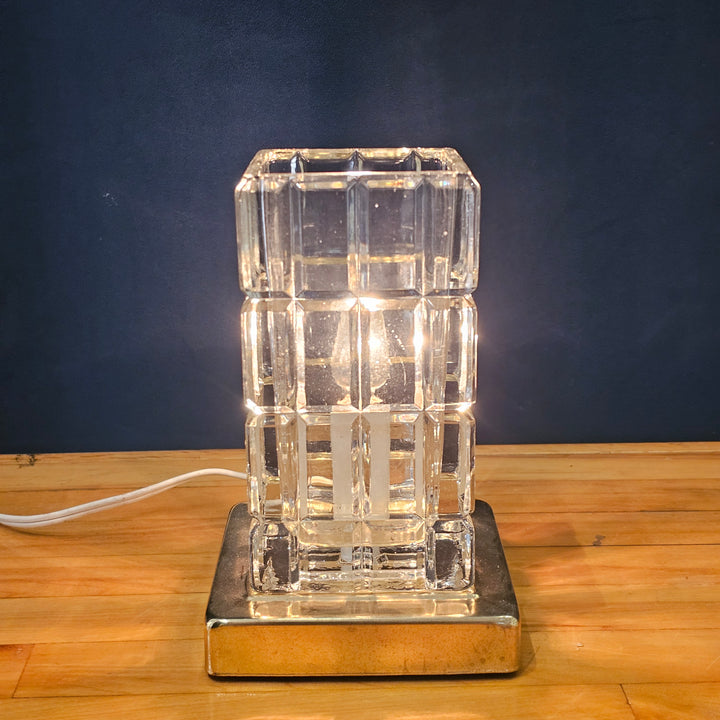 Vintage Block Crystal Table Lamp