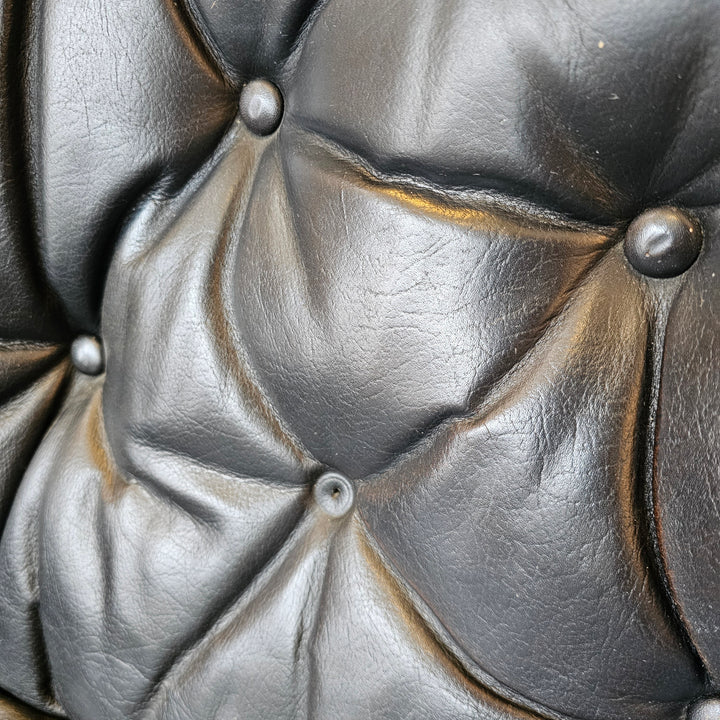 Leather Armchair & Ottoman