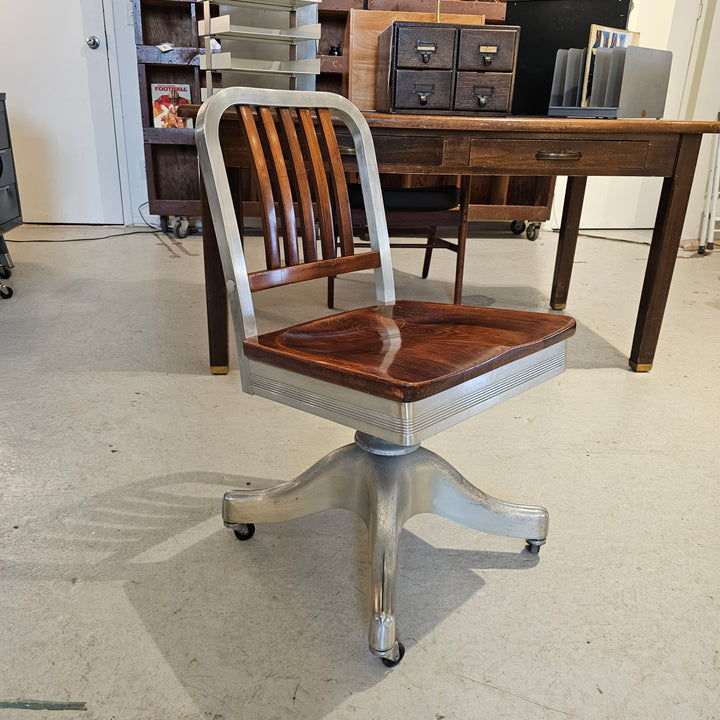 Shaw Walker Alum/Maple Slatback Chair
