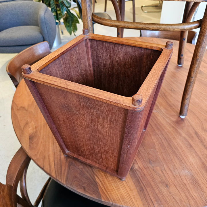 Kalmar Teak Wood Trash Can