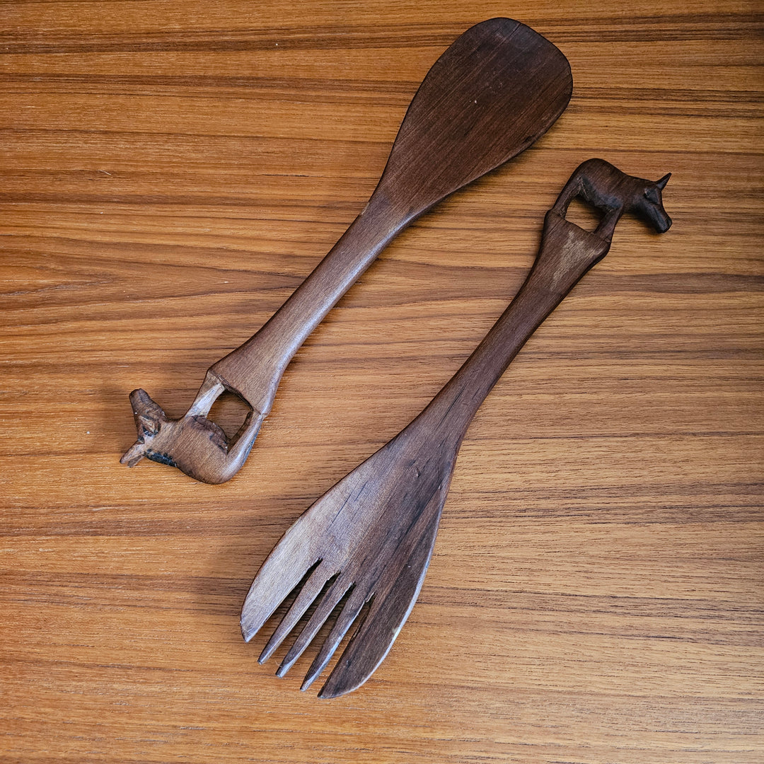 Carved Wooden Serving Utensils