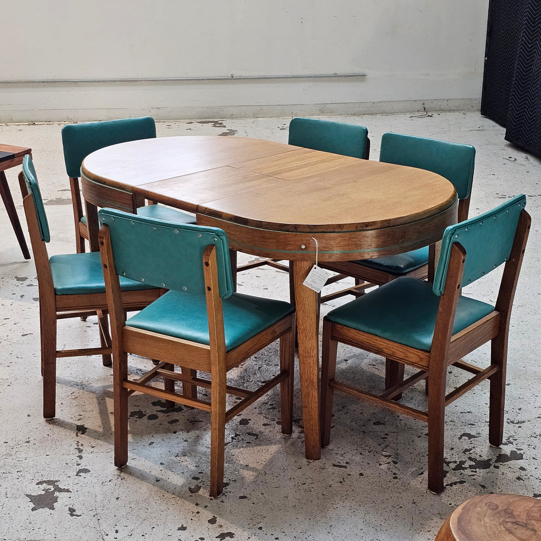 Petite Teal Accented Dining set