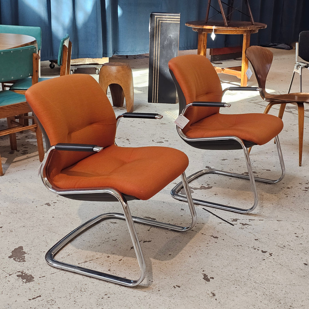 Orange Steelcase Armchair