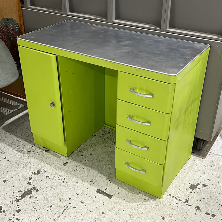 Petite Lime Green Metal Desk