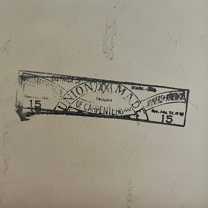 1980s Rolling Wood Flat File w/Laminate Top