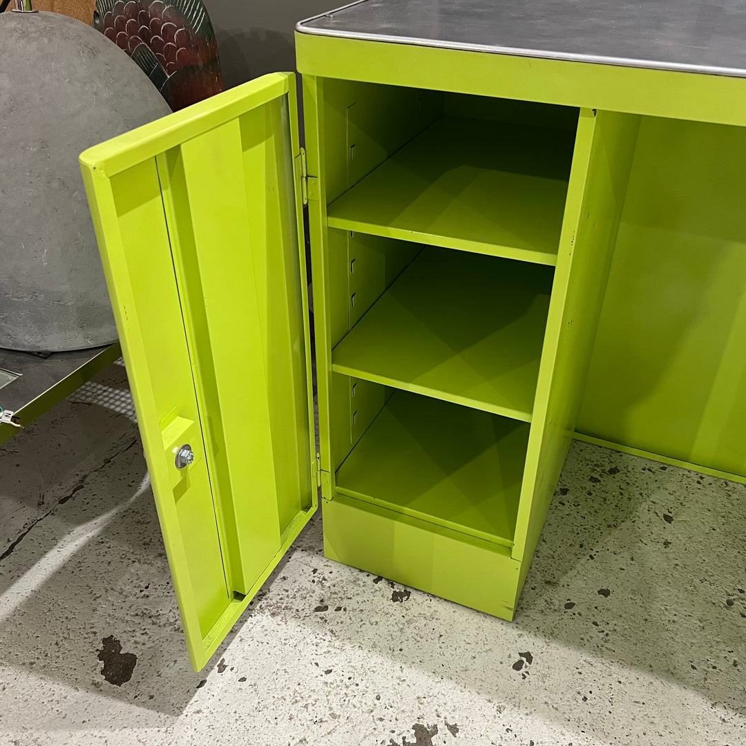 Petite Lime Green Metal Desk