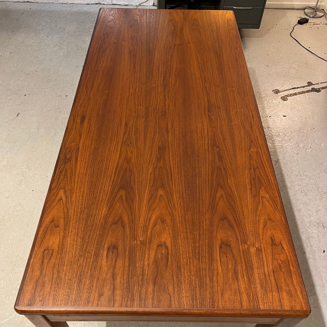 1940s Leopold 6’ Walnut Library Table Desk