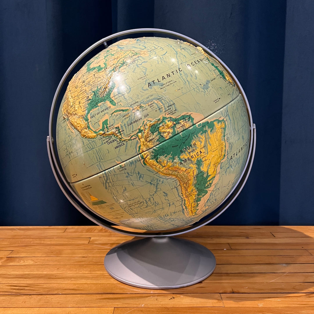 Vintage Nystrom 16” Relief Globe (2)