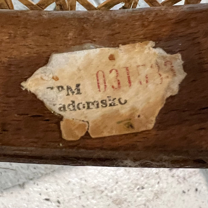 1930s-era Romanian Thonet Bentwood Armchair w/Caned Seat