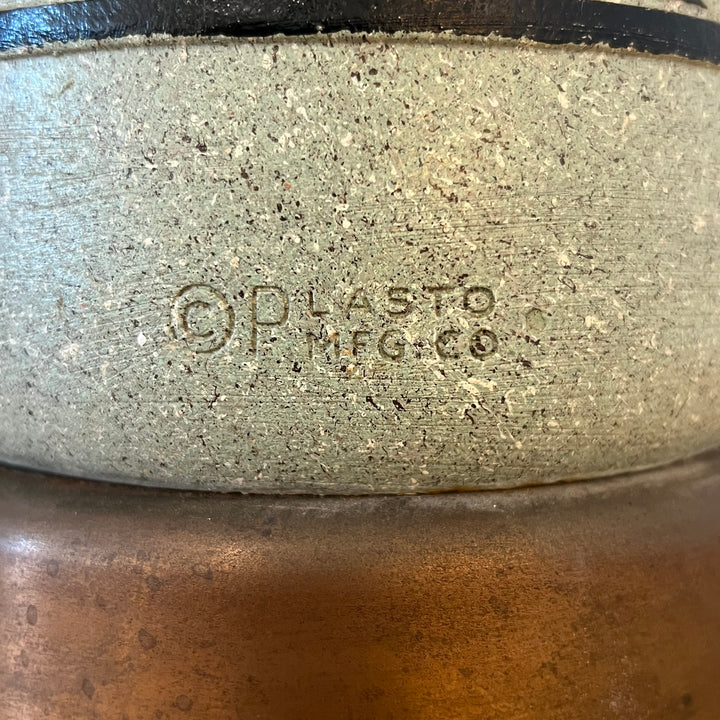 Pale Green Plasto Table Lamp w/Textured Shade