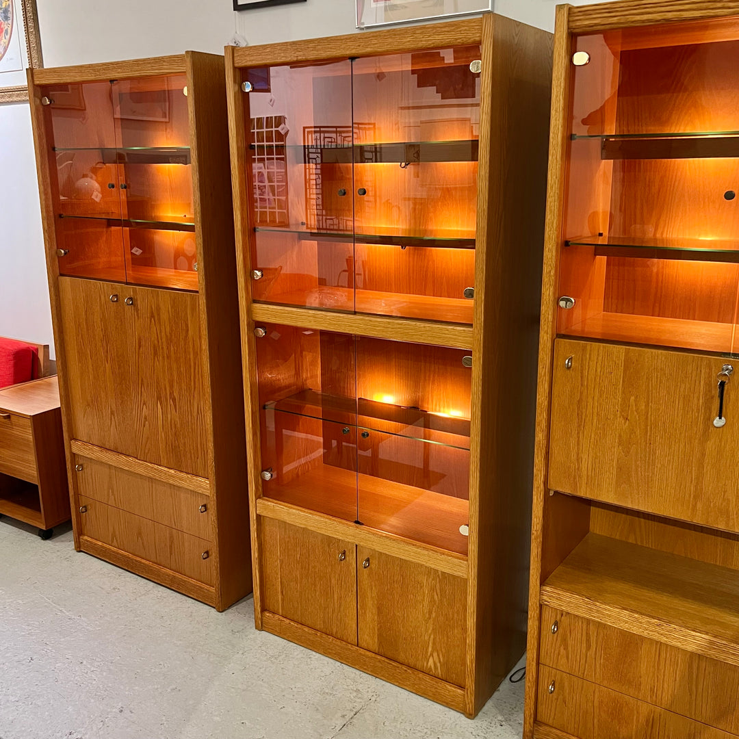 Belgian Blond Oak Display/Storage Cabinet