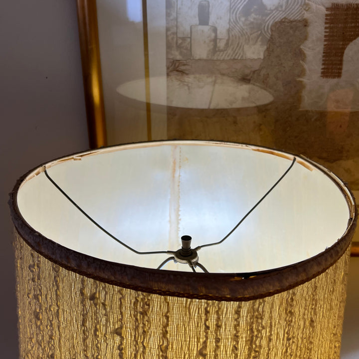 Pale Green Plasto Table Lamp w/Textured Shade