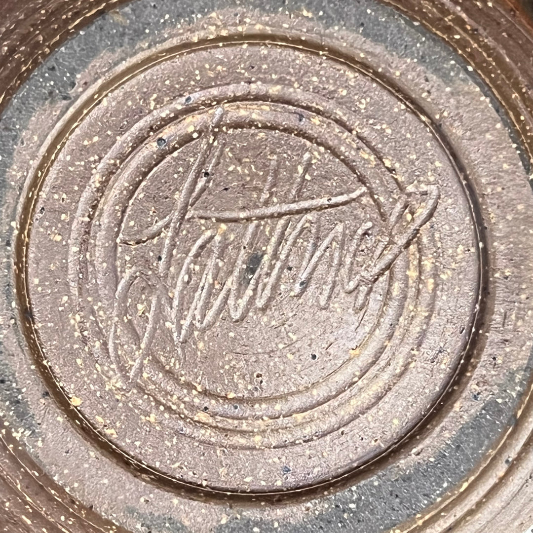 1970s Studio Pottery 7” Bowl w/Dipped Glaze