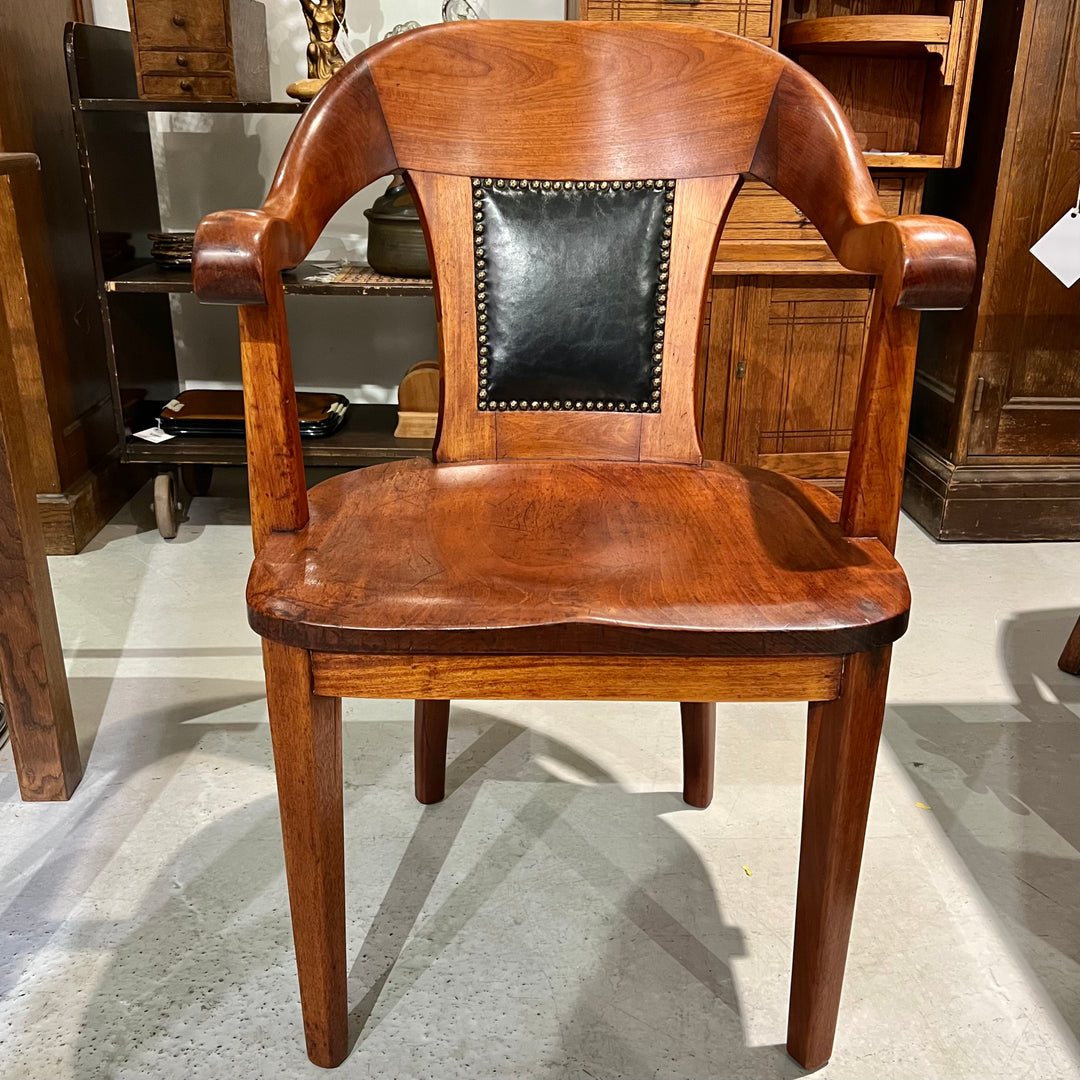 Antique Walnut Banker’s Armchair