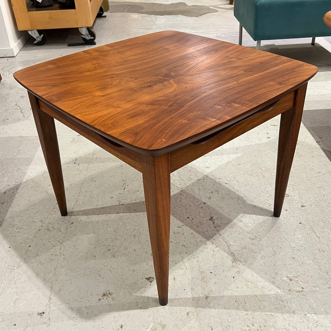 Mersman Square Walnut End Table, Restored