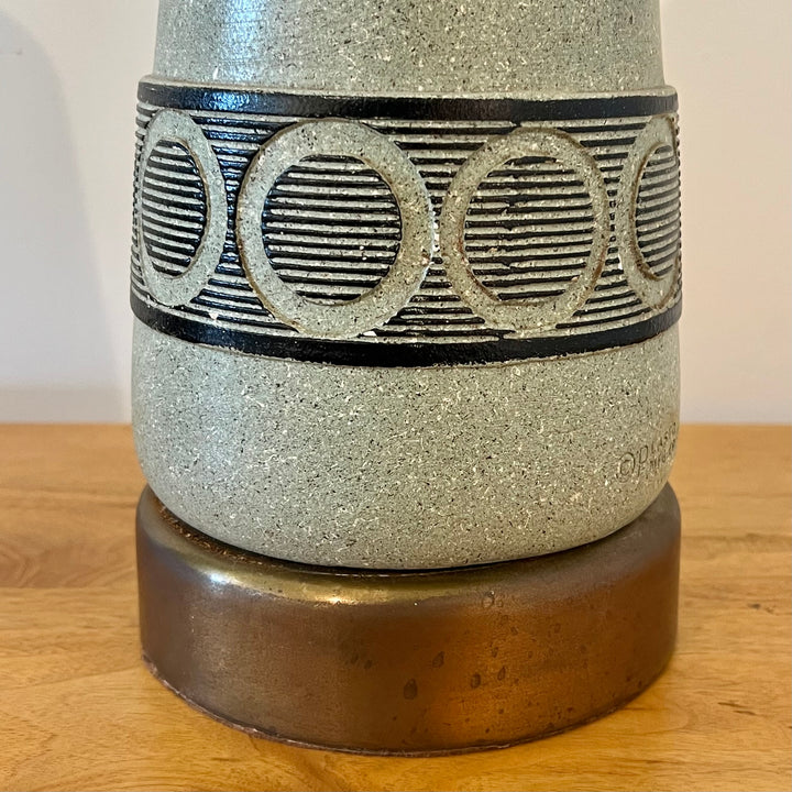 Pale Green Plasto Table Lamp w/Textured Shade