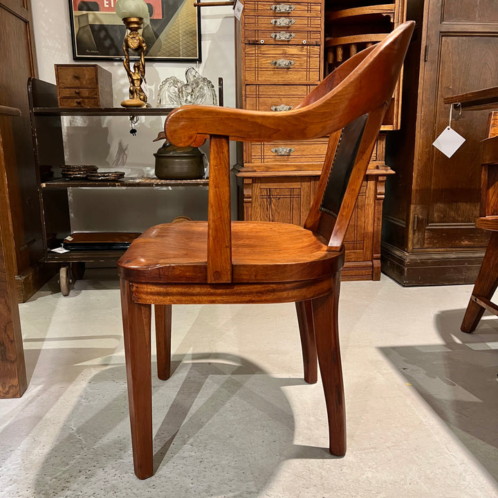 Antique Walnut Banker’s Armchair