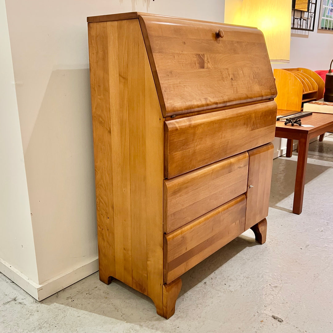 Restored Solid Maple Secretary Desk