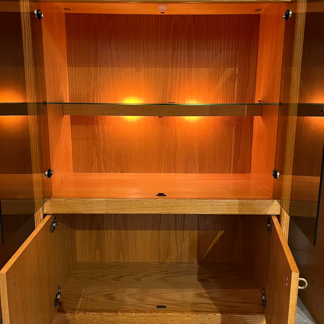 Belgian Blond Oak Display/Storage Cabinet