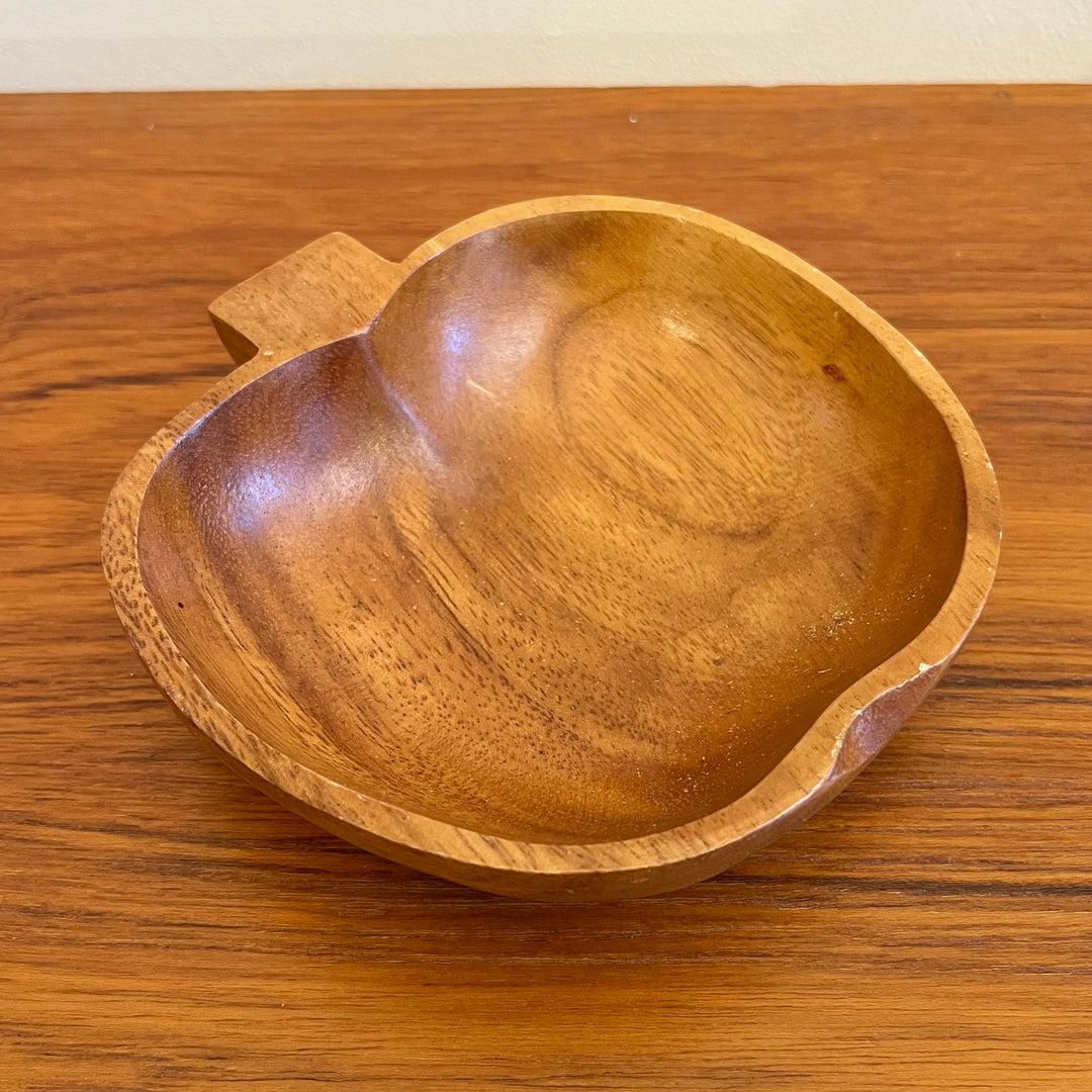 Small Wood Apple Dish