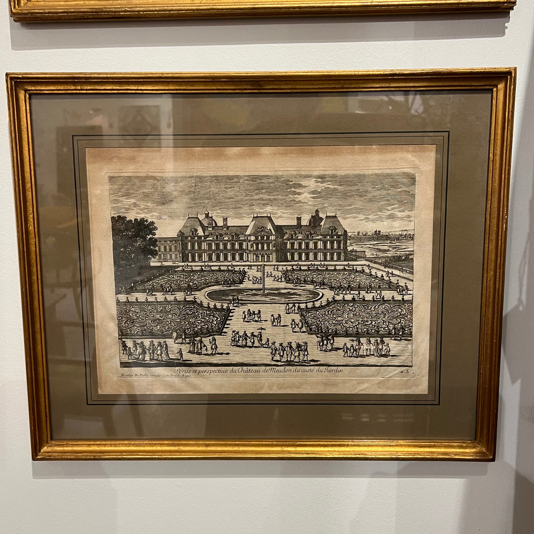 Framed Antique Engraved Print of Versailles #6