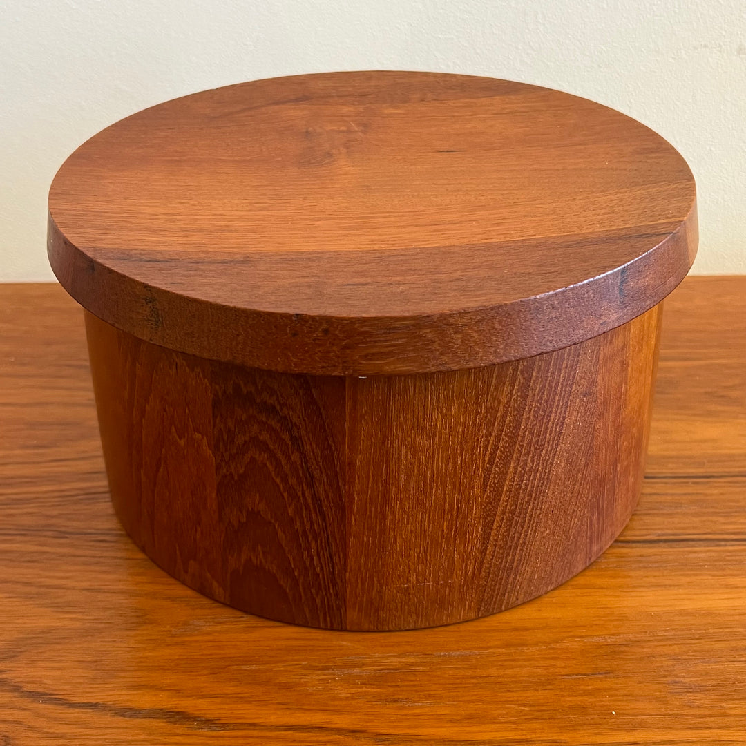 Dansk 9” Teak Lidded Bowl