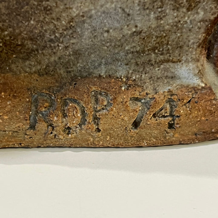 Triangular Studio Pottery Ceramic Vase, Signed “RDP”