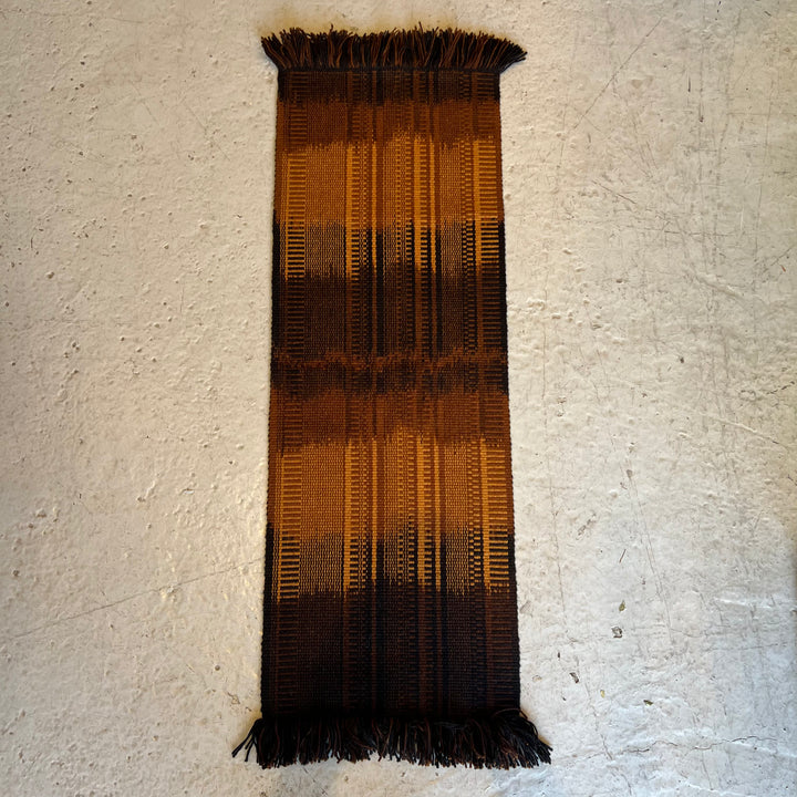 1970s Japanese Hand-woven Wool Textile Runner