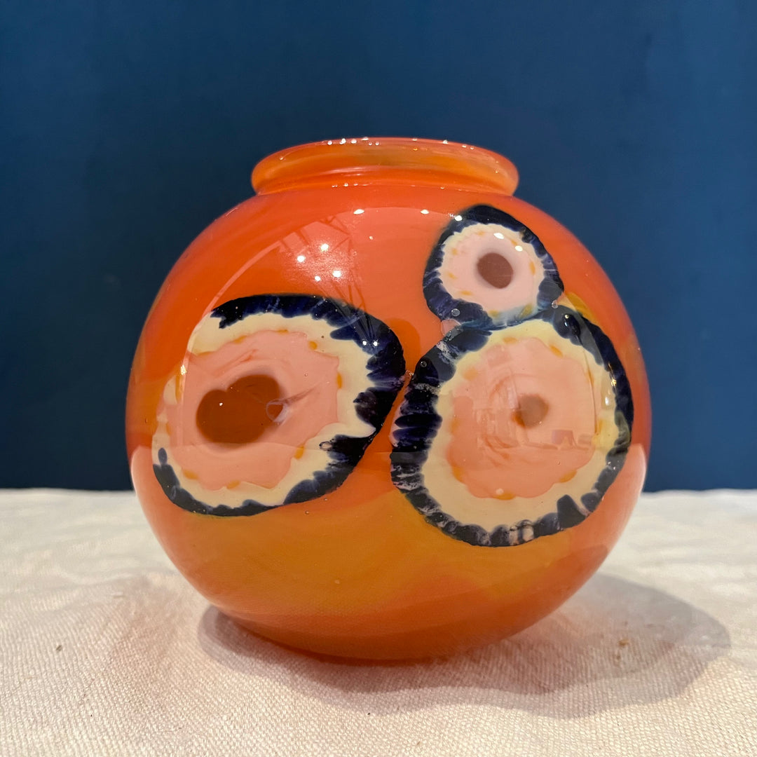 Orange Art Glass Vase