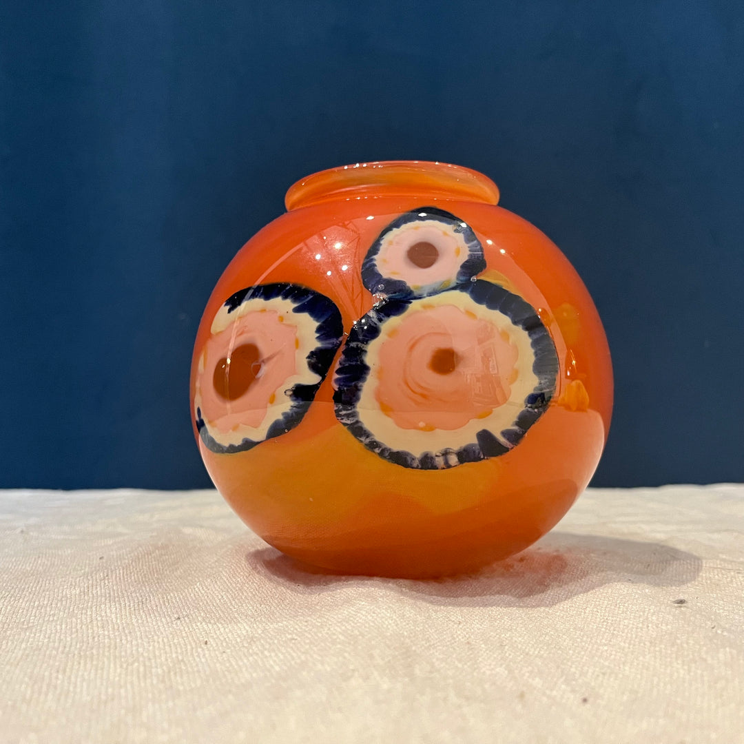 Orange Art Glass Vase