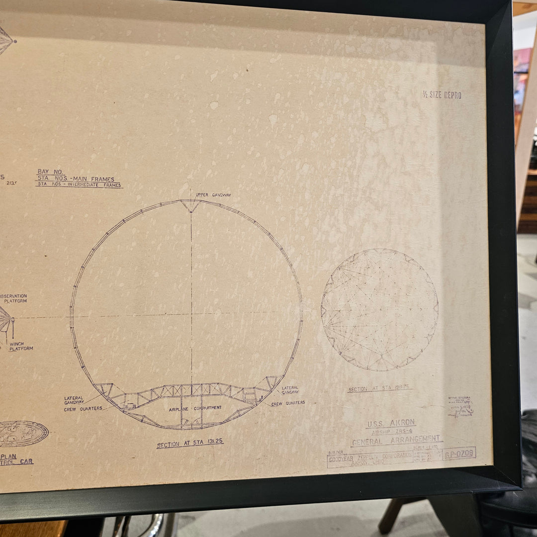 Framed Print of 1920's USS Akron Airship