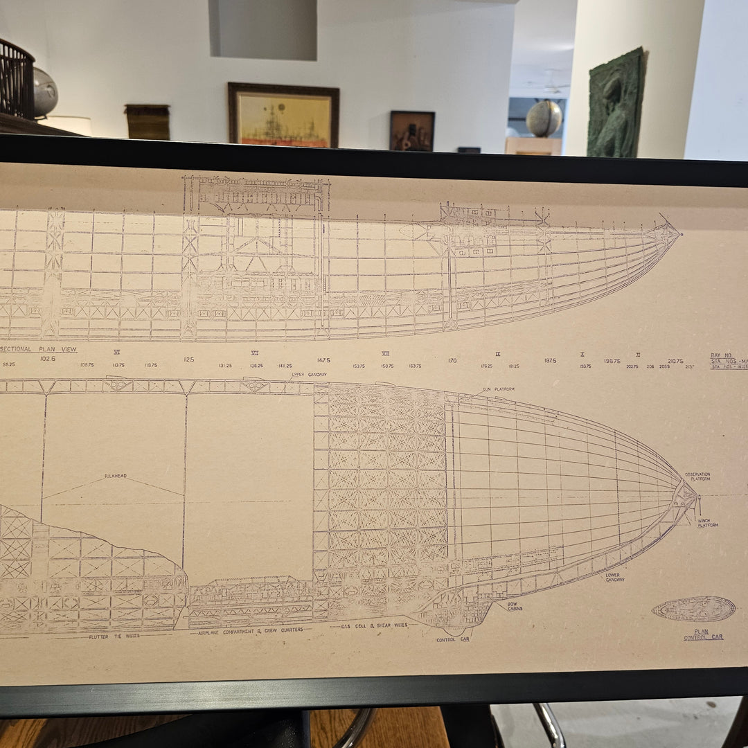 Framed Print of 1920's USS Akron Airship