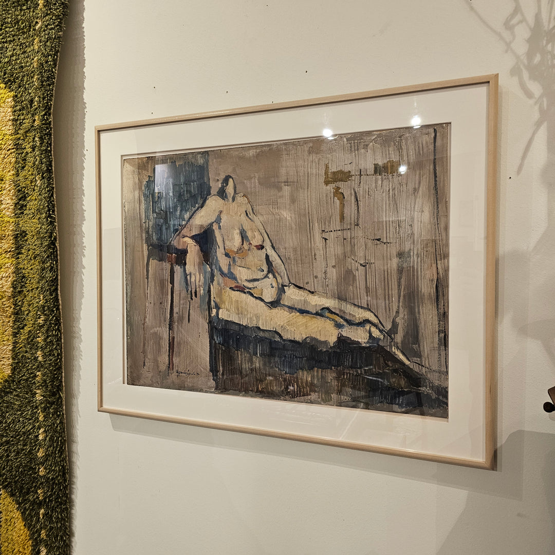 Artist Signed, Figural Nude Oil Painting