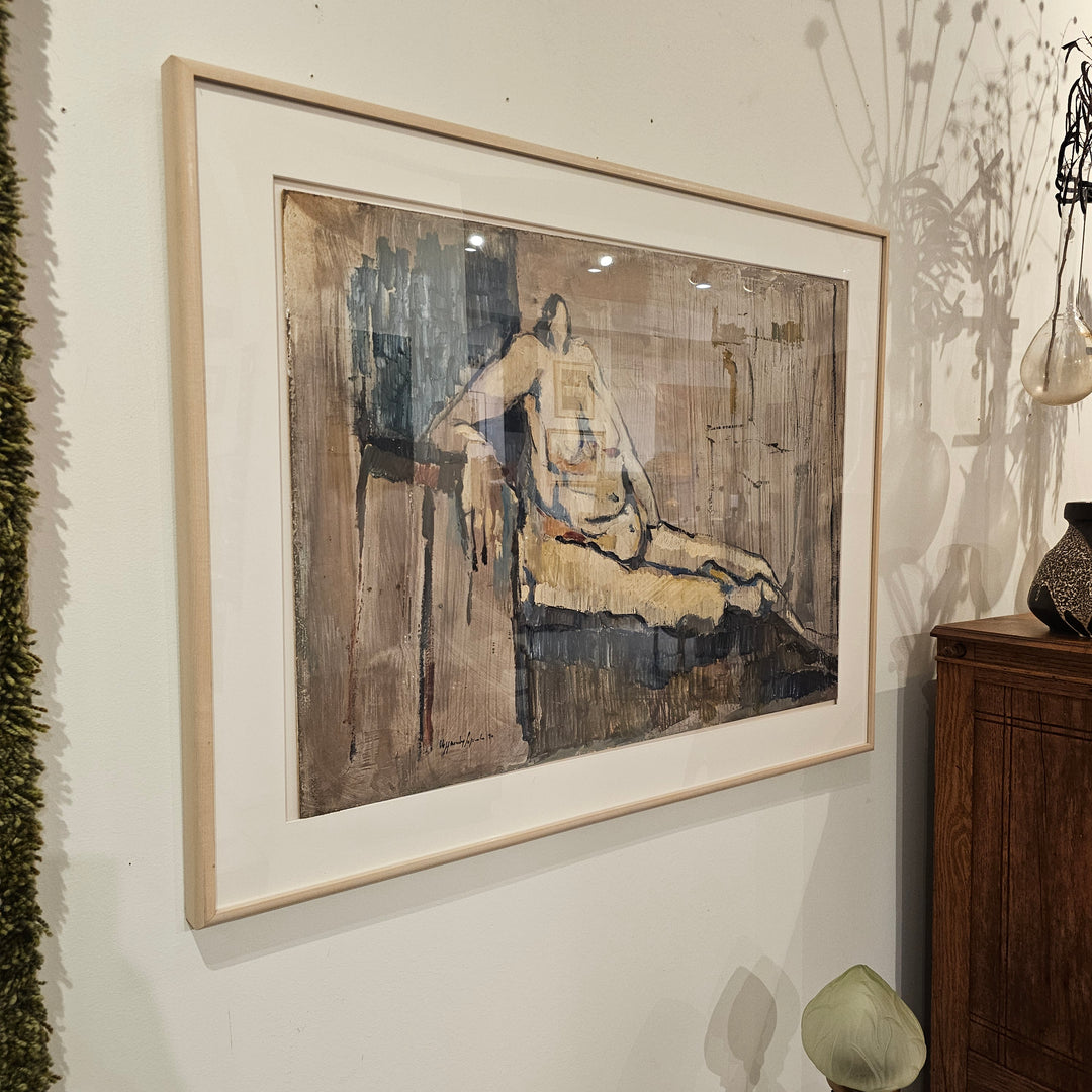 Artist Signed, Figural Nude Oil Painting